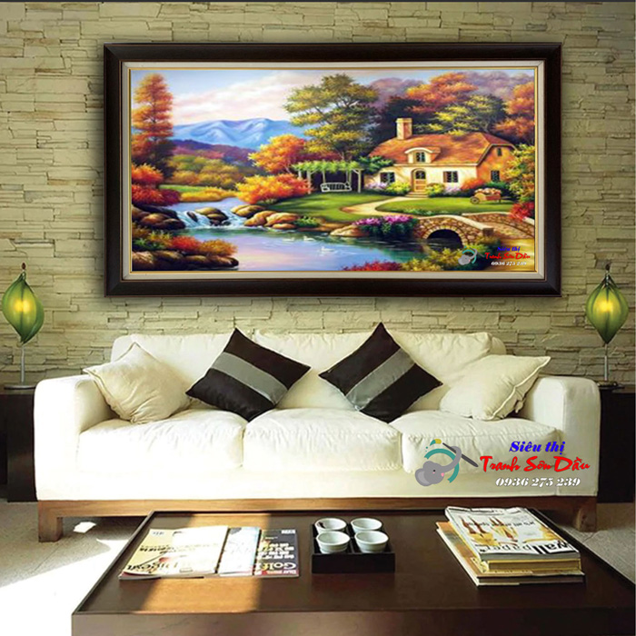 Tranh Sơn Dầu Phong Cảnh Châu Âu TSD008 Trang Trí Sang Trọng